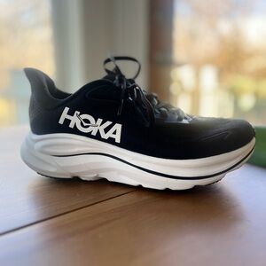 Hoka Clifton 10 Black and White Sneakers